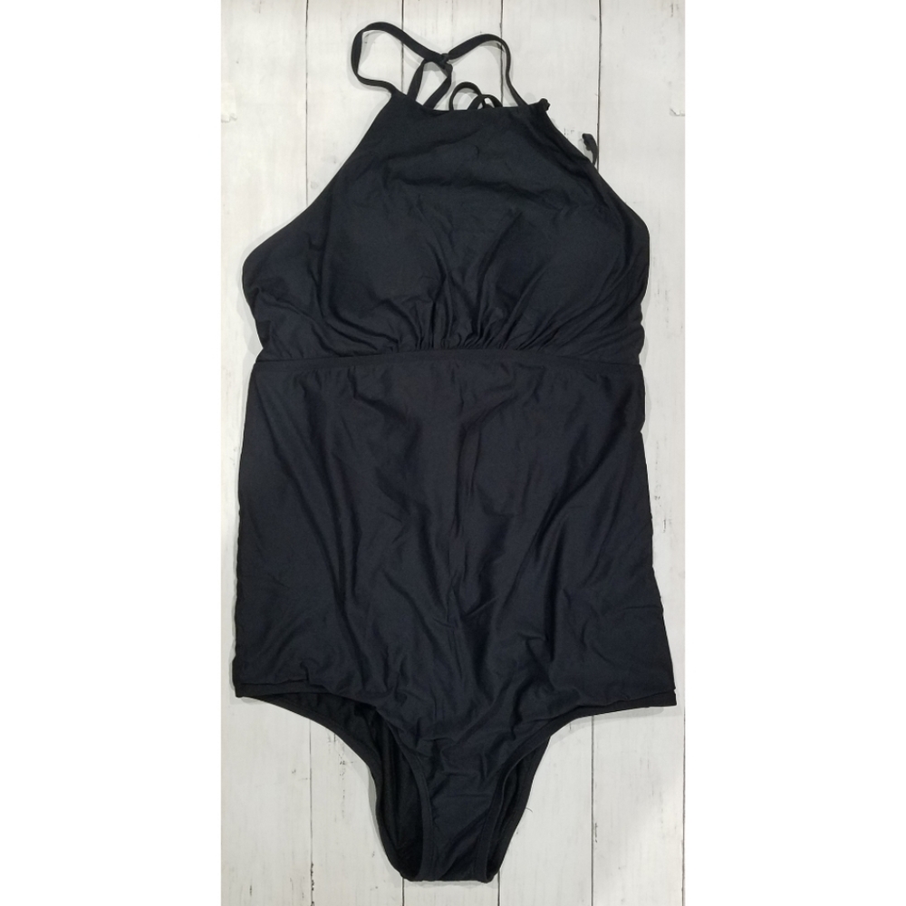Sea Angel Black One-piece Maternity Swimsuit